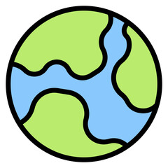 Earth icon vector image. Can be used for World Environment Day.