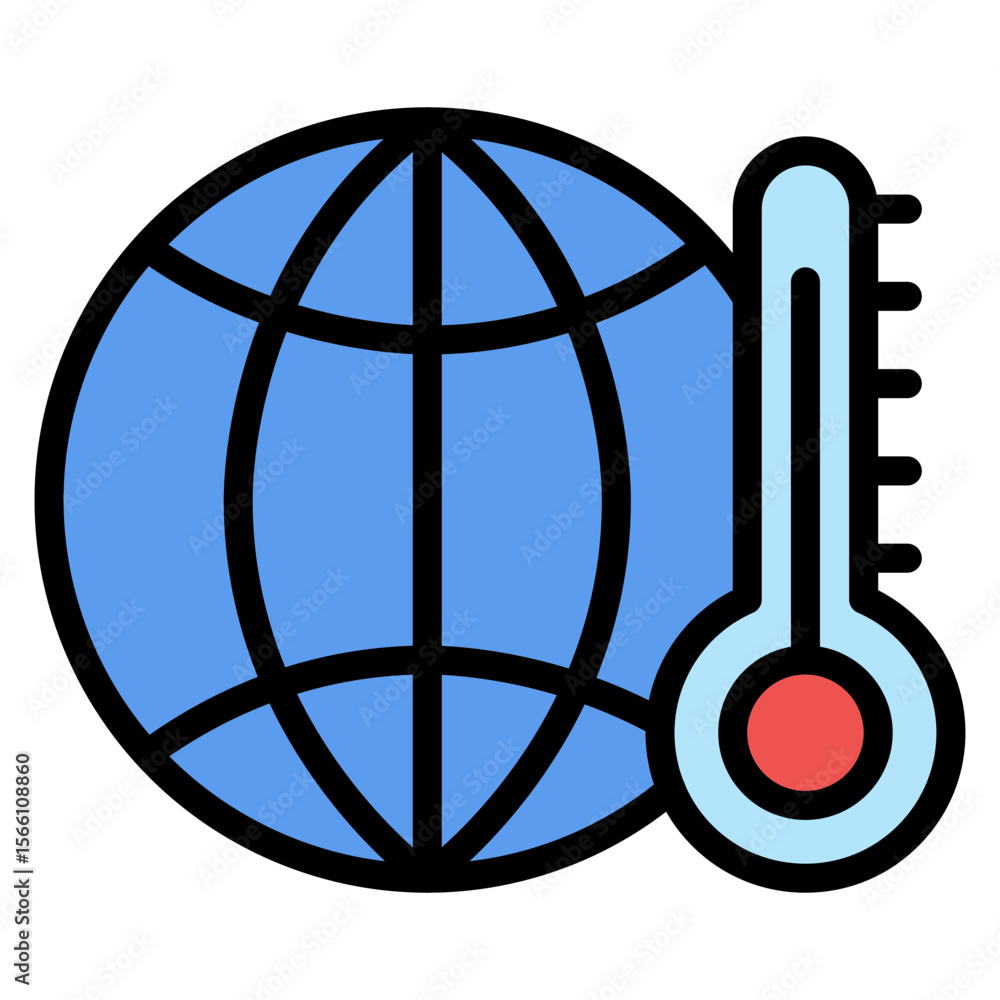 Poster global warming icon vector image. can be used for world environment day.
