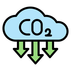 Greenhouse Gas Reduction icon vector image. Can be used for World Environment Day.