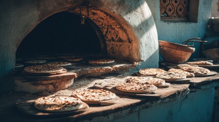 Baking Flatbreads in a Rustic Stone Oven