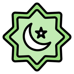 Islamic Star icon vector image. Can be used for Eid al Adha.
