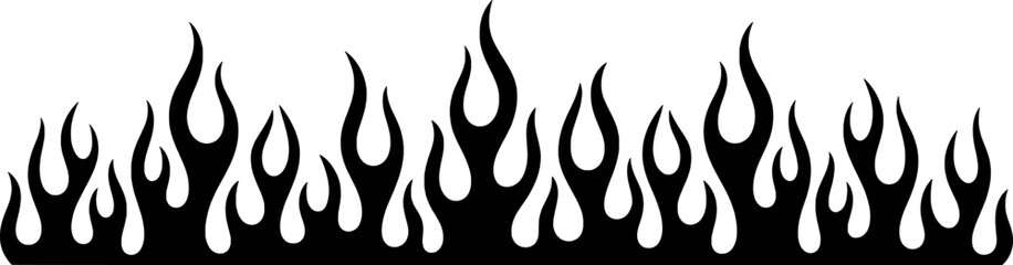 Black flames tribal design fire flames design