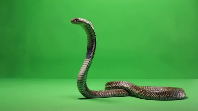 Cobra against green background
