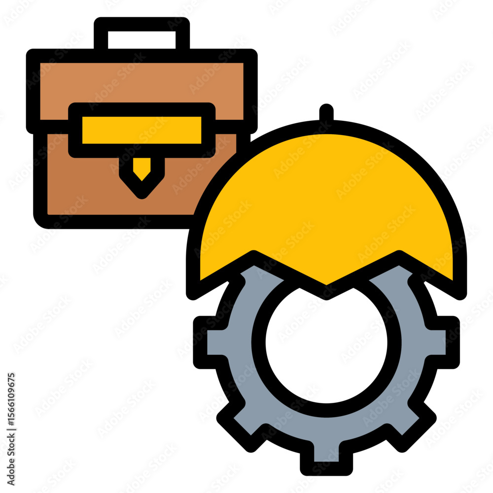 Aufkleber mitigation icon vector image. can be used for business disruption.