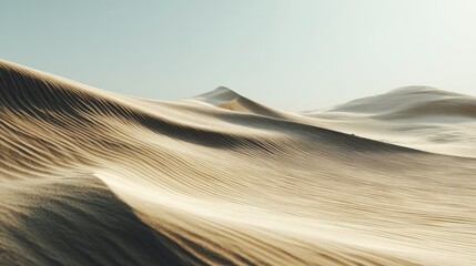 Beige Sand Dunes Digital Landscape