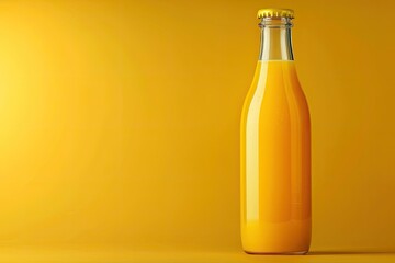 High Definition Image of Fancy Glass Bottle of Mango Juice