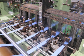 Elastic Label Manufacturing Machine in Factory