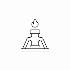 bunsen burner icon sign vector