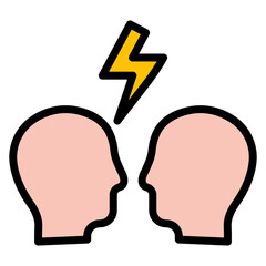 Conflict icon vector image. Can be used for World Refugee Day.