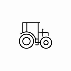 farm tractor icon sign vector