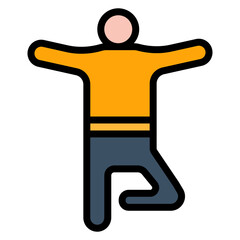 Aerobics icon vector image. Can be used for Fitness.