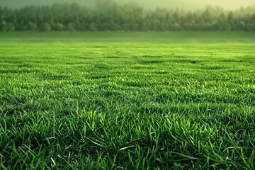 High Detail Visual of Sports Green Grass Background on a Football Field