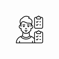 person tasks icon sign vector