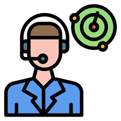 Air Traffic Control icon vector image. Can be used for Airplane.