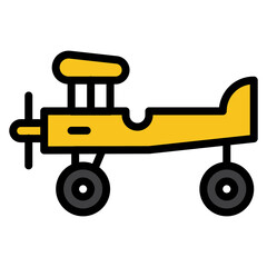 Biplane icon vector image. Can be used for Airplane.