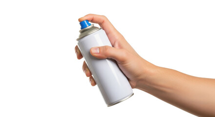 Hand holding a spray paint can isolated PNG with Transparent Background