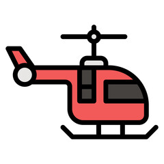 Helicopter icon vector image. Can be used for Airplane.