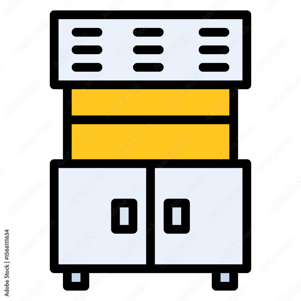 Poster lab fume hood icon vector image. can be used for virtual lab.