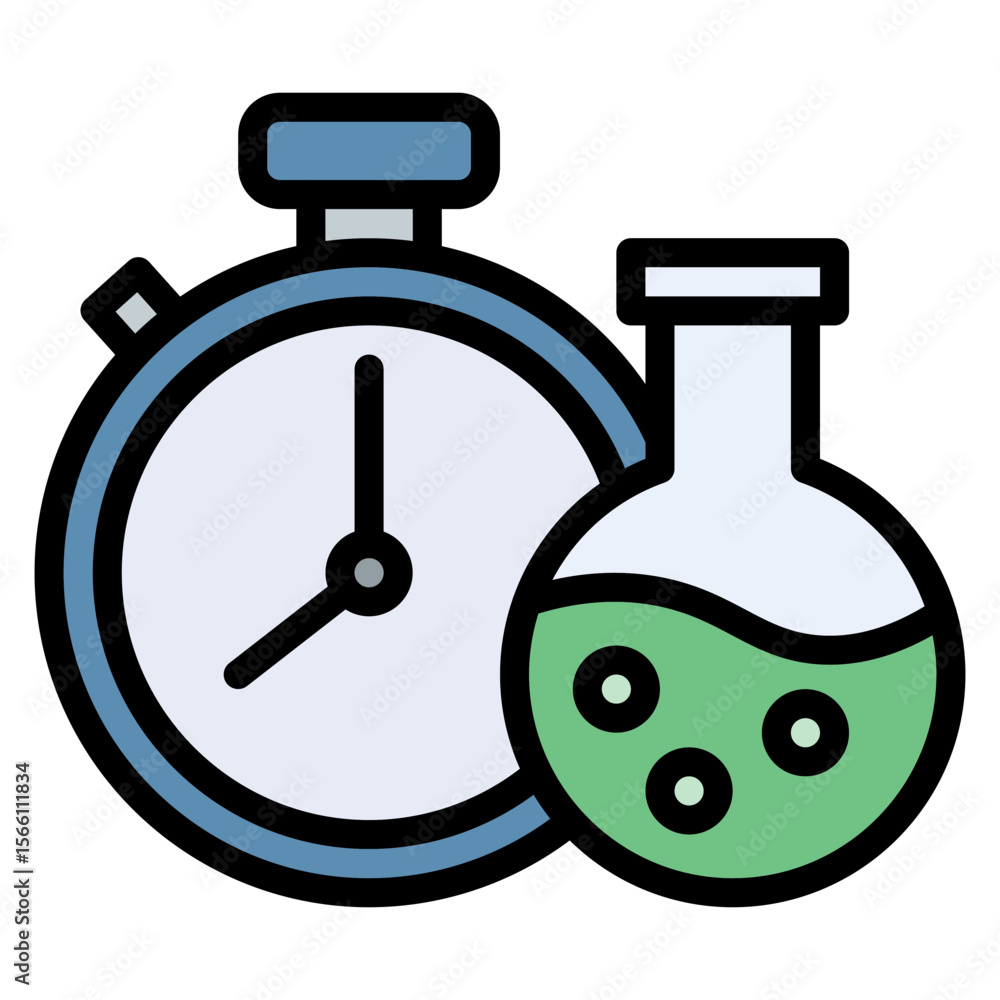 Poster lab timer icon vector image. can be used for virtual lab.