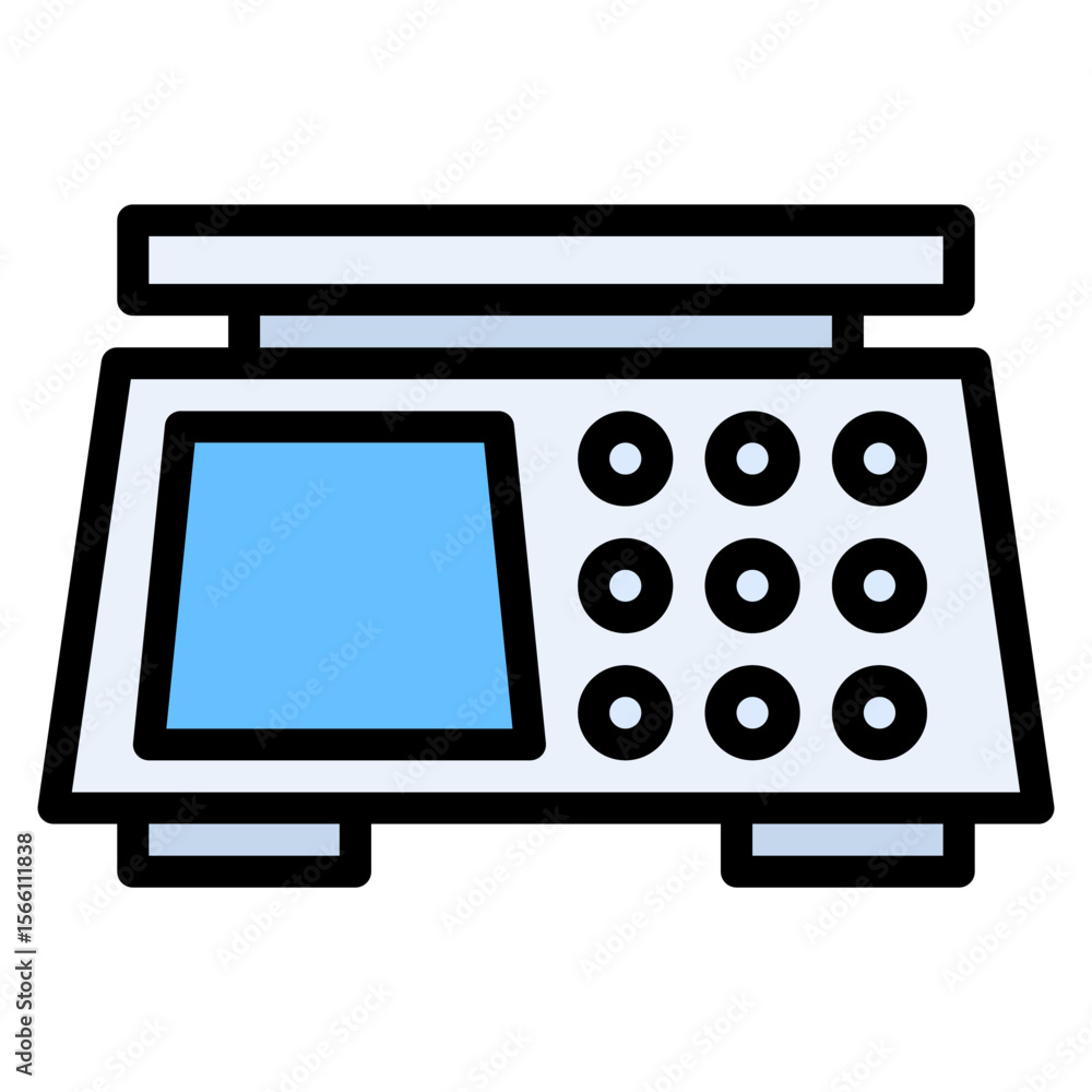 Poster lab scale icon vector image. can be used for virtual lab.