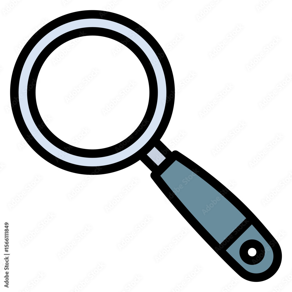 Poster magnifying glass icon vector image. can be used for virtual lab.