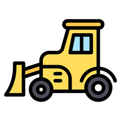 Skid Steer Loader icon vector image. Can be used for Construction Vehicles.