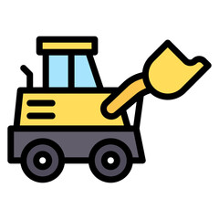 Wheel Loader icon vector image. Can be used for Construction Vehicles.
