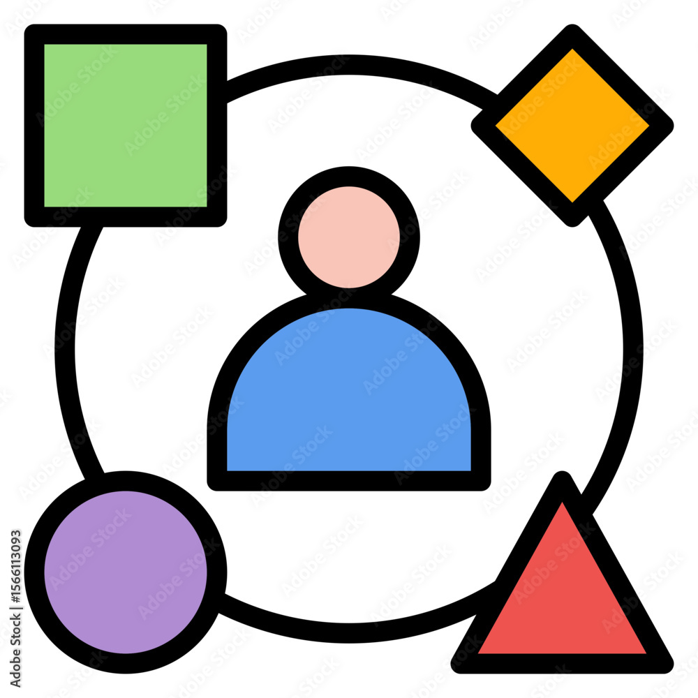 Poster diversity icon vector image. can be used for hiring process.