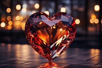 Fototapeta premium crystal multicolored heart