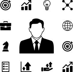 Business Icons Collection success strategy