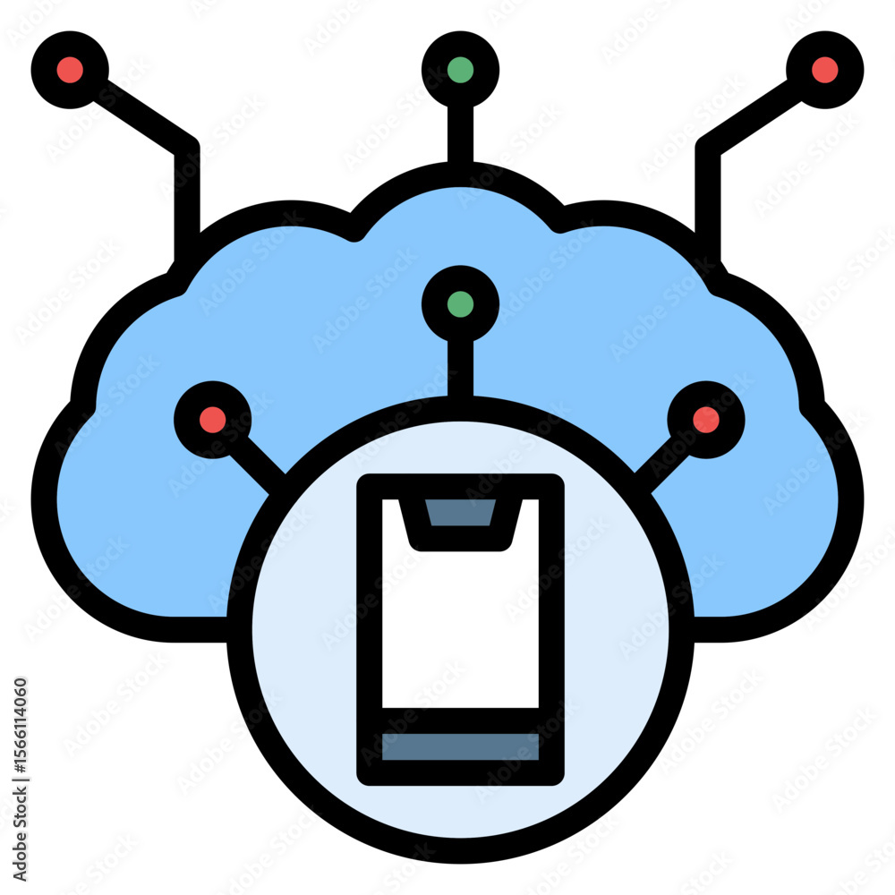 Aufkleber internet of things icon vector image. can be used for digital disruption.