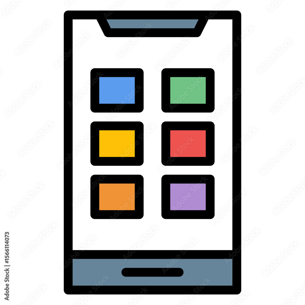 Poster mobile app icon vector image. can be used for digital disruption.