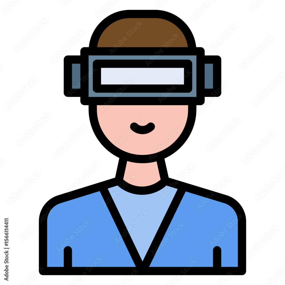 Poster virtual reality icon vector image. can be used for digital disruption.