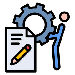 Test Effort icon vector image. Can be used for Software Testing.