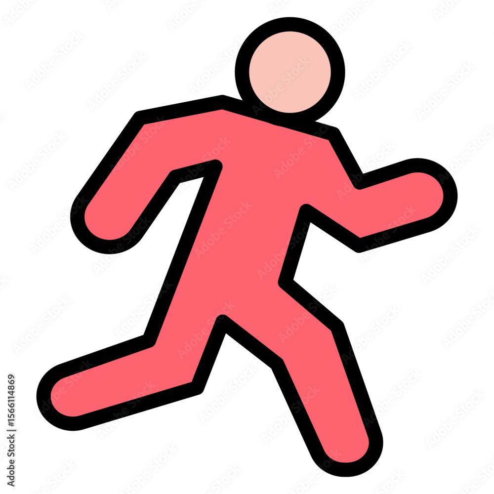 Poster athlete in action icon vector image. can be used for track and field.