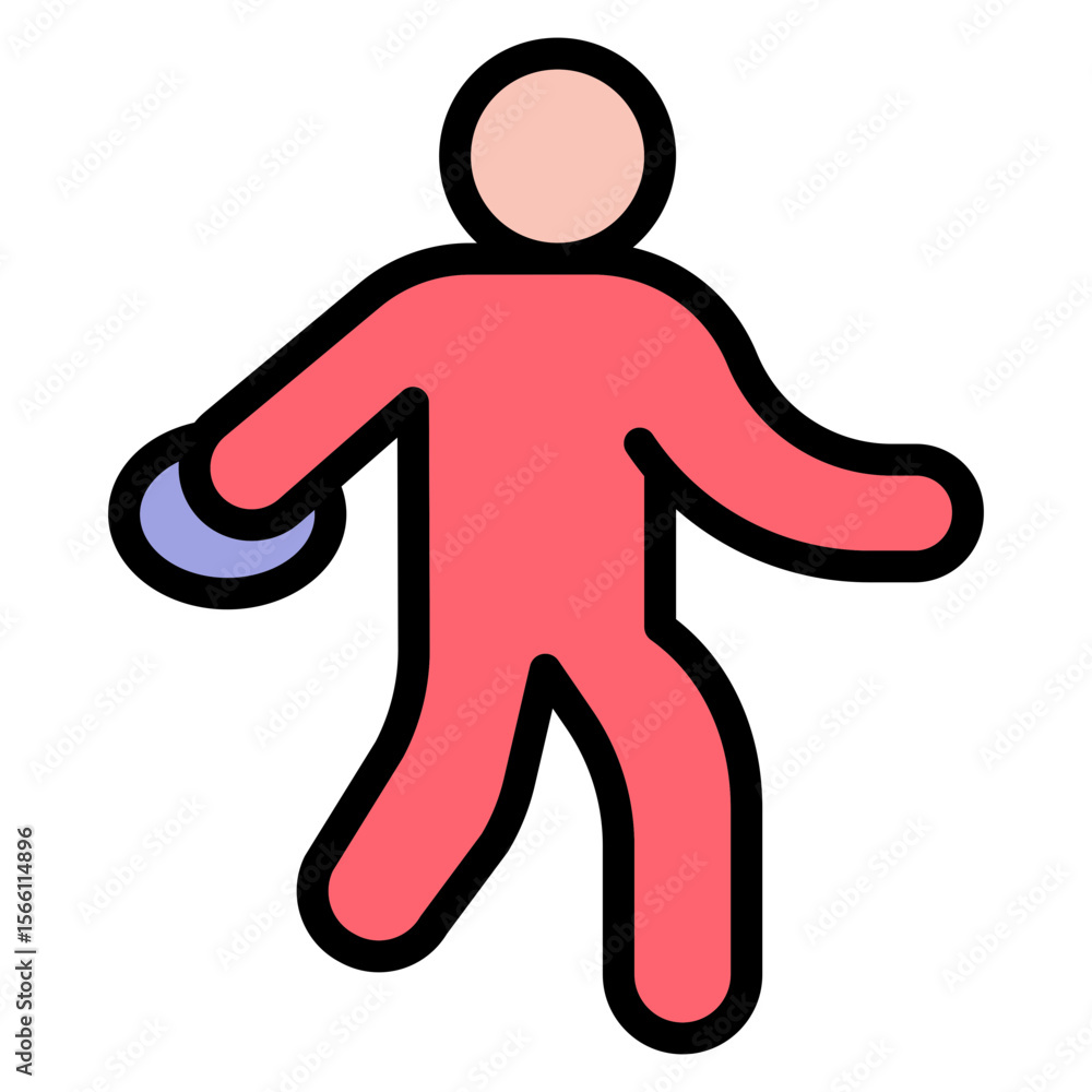 Poster discus throw icon vector image. can be used for track and field.