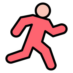 Athlete in Action icon vector image. Can be used for Track and Field.