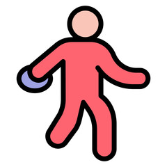 Discus Throw icon vector image. Can be used for Track and Field.
