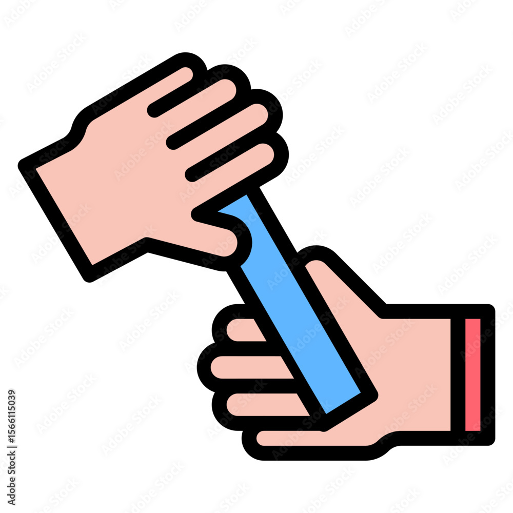 Poster relay baton icon vector image. can be used for track and field.