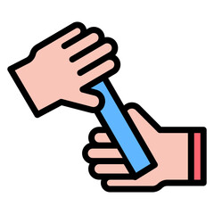 Relay Baton icon vector image. Can be used for Track and Field.