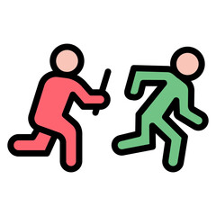 Relay Race icon vector image. Can be used for Track and Field.