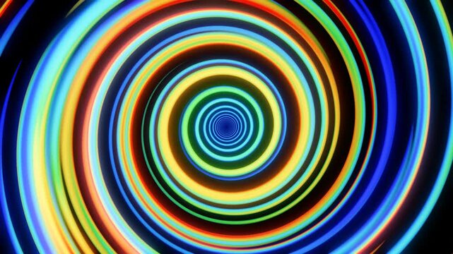 abstract swirling color background with circles