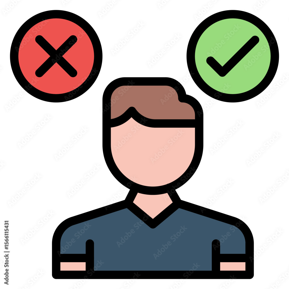 Poster decision making icon vector image. can be used for adhd.