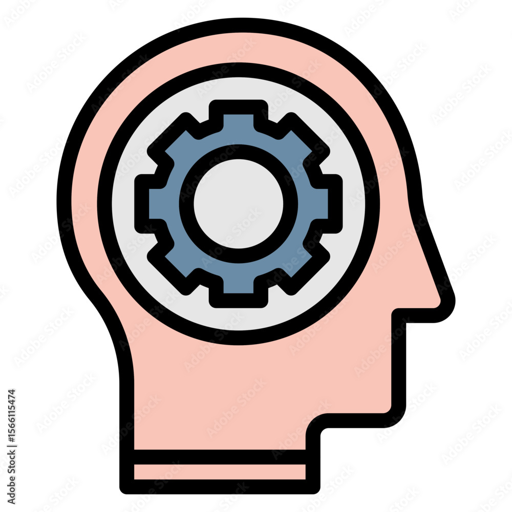 Aufkleber executive function icon vector image. can be used for adhd.