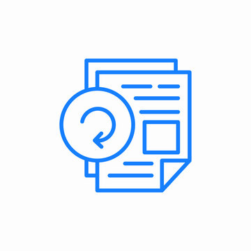 document refresh icon sign vector