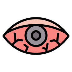 Redness icon vector image. Can be used for Skin Burns.