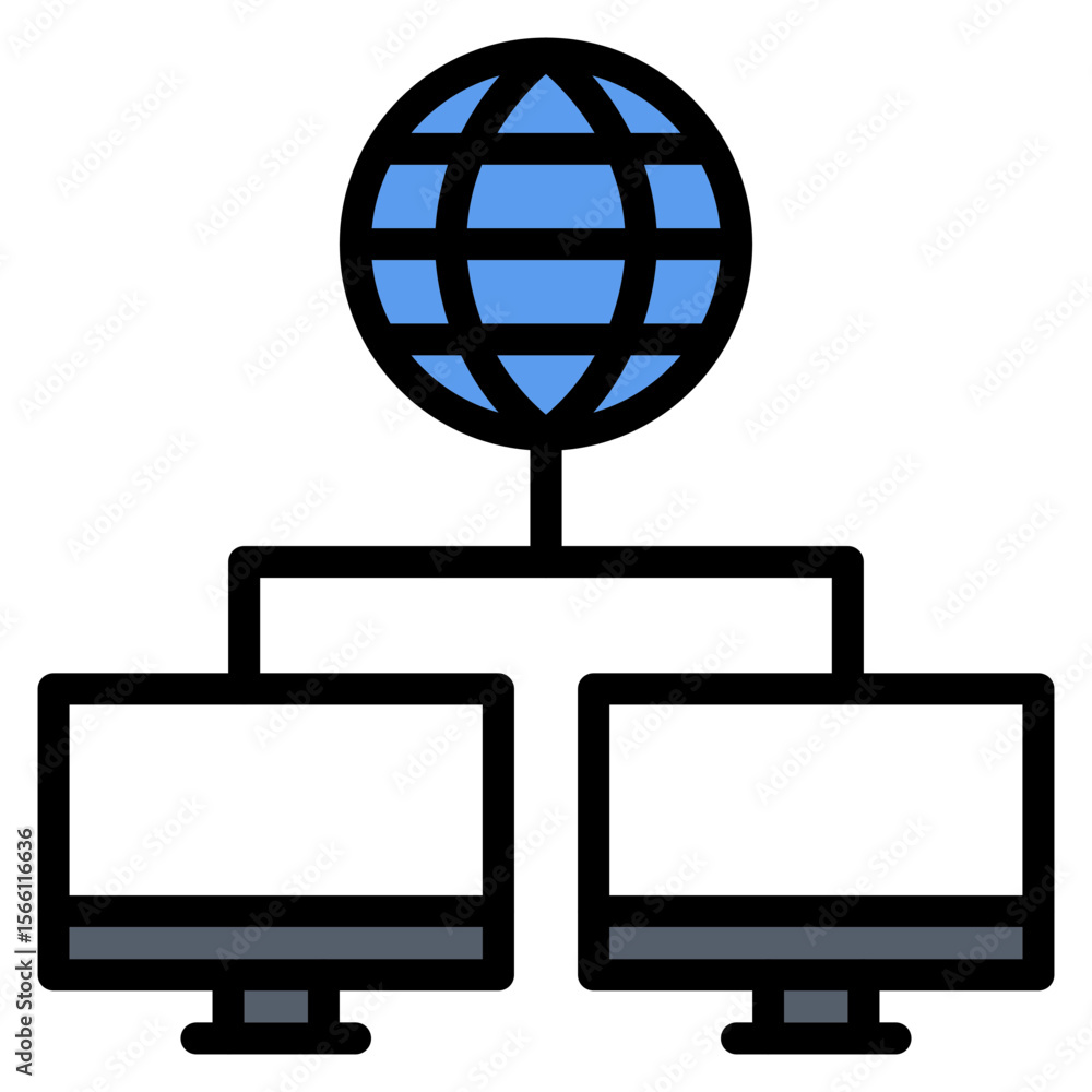 Aufkleber network connection icon vector image. can be used for press freedom day.