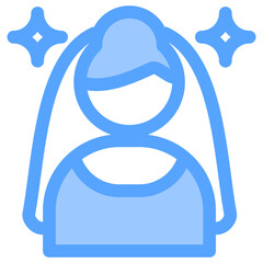 Bride   Flat Blue Icon