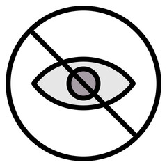 Blurred Vision icon vector image. Can be used for Allergy Symptoms.