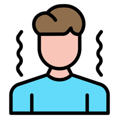 Chills icon vector image. Can be used for Allergy Symptoms.